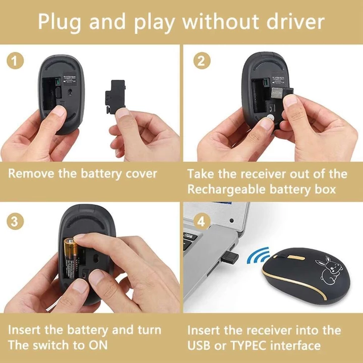 Wireless Mouse C-1200DPI – USB-C – 3