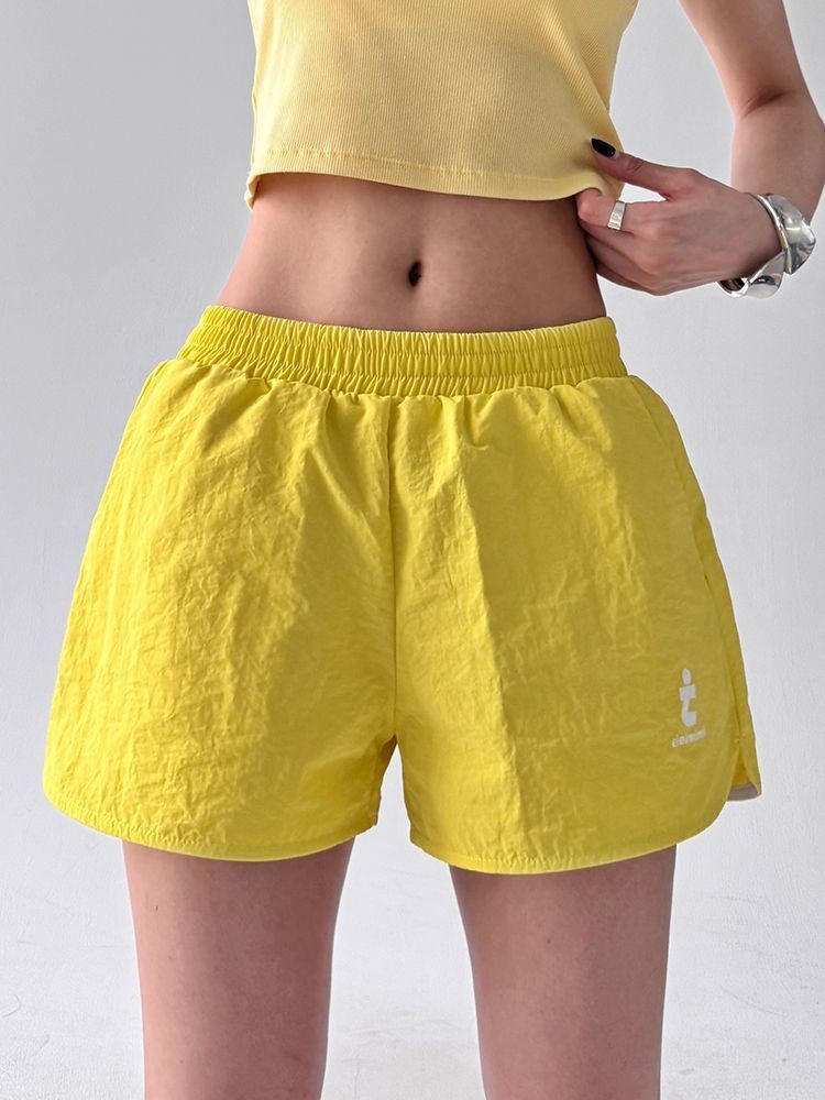 Lan ~ Mùa Hè Phong Cách Mới Của Mỹ Hot Girl Coast Quần Short Thể Thao Nữ Dopamine Rời Thường Ngày Ôm Hơn Nhìn Nhanh Khô Quần Nóng