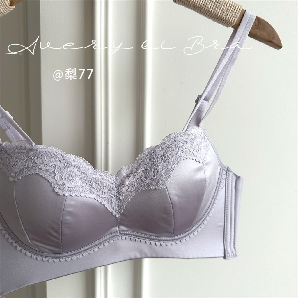 Đồ lót Satin ngọc trai kiểu Pháp dành cho nữ tập hợp ngực nhỏ để lộ ngực to