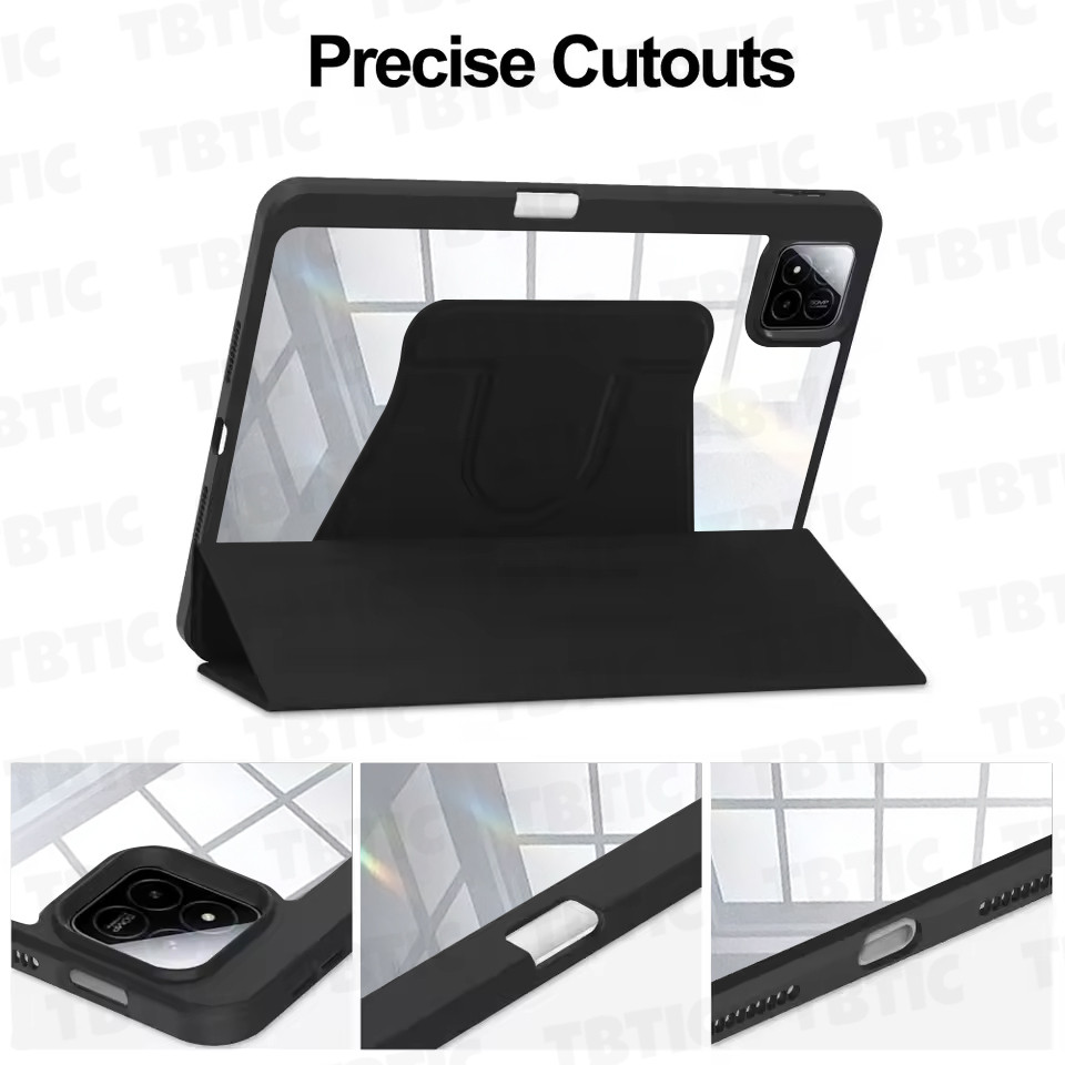 Mô tả Tbtic Cho Xiaomi Pad 7 6 5 Pro Ốp Lưng 11.2 11 Inch 2024 Có Khe Đựng Bút Chì 360° Xoay - 3