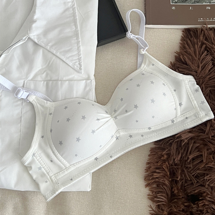 Đáng Yêu Cô Gái Thanh Niên Liền Mạch Áo Ngực Mềm Mại Thoải Mái Cotton Không Dây Quần Lót Nữ Bralette