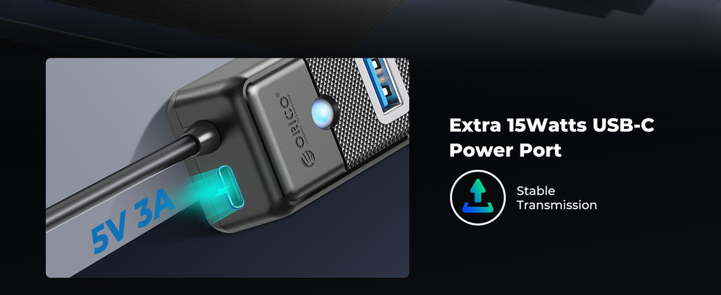 Mô tả Orico USB 3.0 HUBs Bộ chia HUB đa tốc độ cao 7 cổng Thiết bị sạc máy tính mở rộng (PW7U) - 3