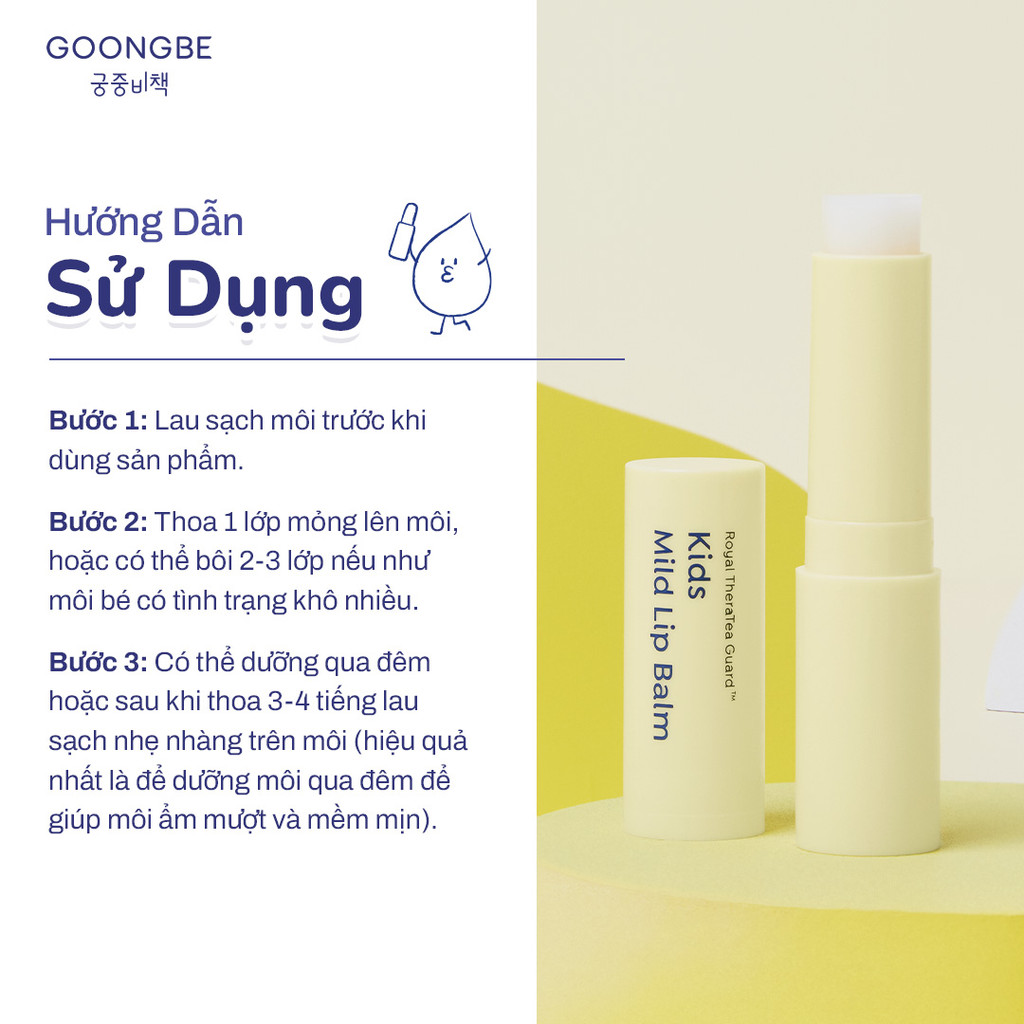 Mô tả Son Dưỡng Làm Mềm Môi GOONGBE Kids Mild Lip Balm 3g - 4