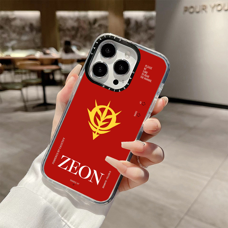 Màu Đỏ Nền GUNDAM ZEON Sign Vỏ Sạc Từ Tính Không Dây Cho IPhone 11 14 ...