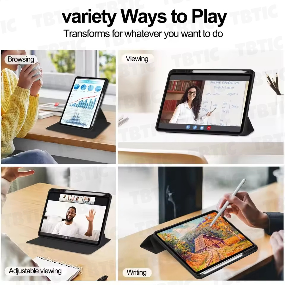Mô tả Tbtic Cho Xiaomi Pad 7 6 5 Pro Ốp Lưng 11.2 11 Inch 2024 Có Khe Đựng Bút Chì 360° Xoay - 4