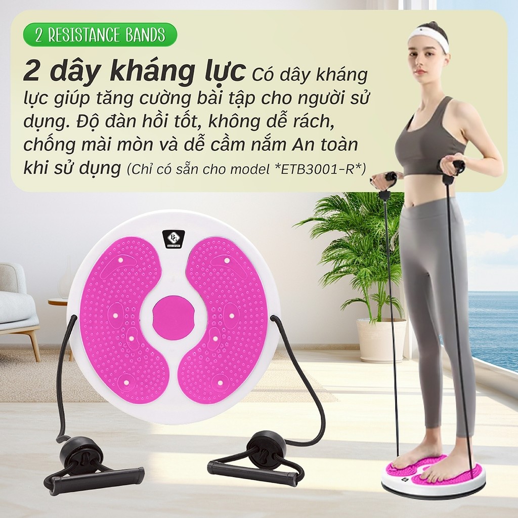 Mô tả - BG - ETB3001 Đĩa xoay eo, Bàn xoay eo tập gọn bụng, đùi, bàn đạp massage, chất liệu cao cấp - 6