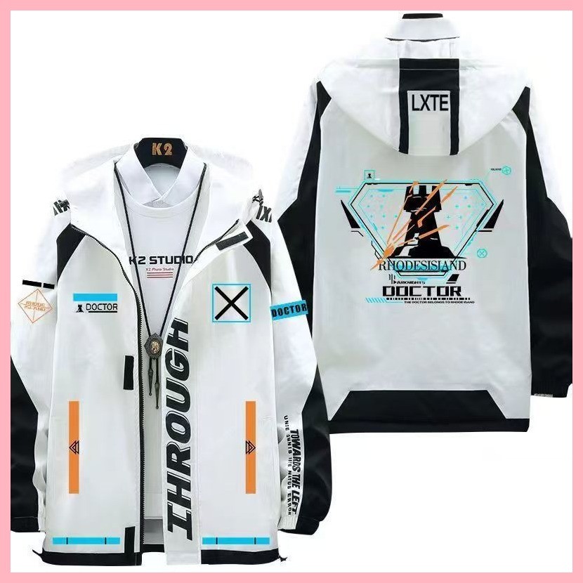 Quần áo Arknights Arknights Grani Claire Morgan Meteor Arknights Grani Claire Morgan Meteor Ngày mai Arknights Áo khoác mùa thu đông Quần áo xu hướng cosplay Quần áo nam Quần áo Rhode Island