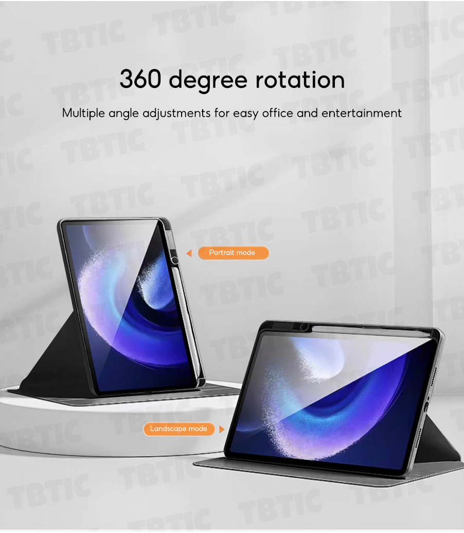 Mô tả Tbtic Cho Xiaomi Pad 7 6 5 Pro Ốp Lưng 11.2 11 Inch 2024 Có Khe Đựng Bút Chì 360° Xoay - 8