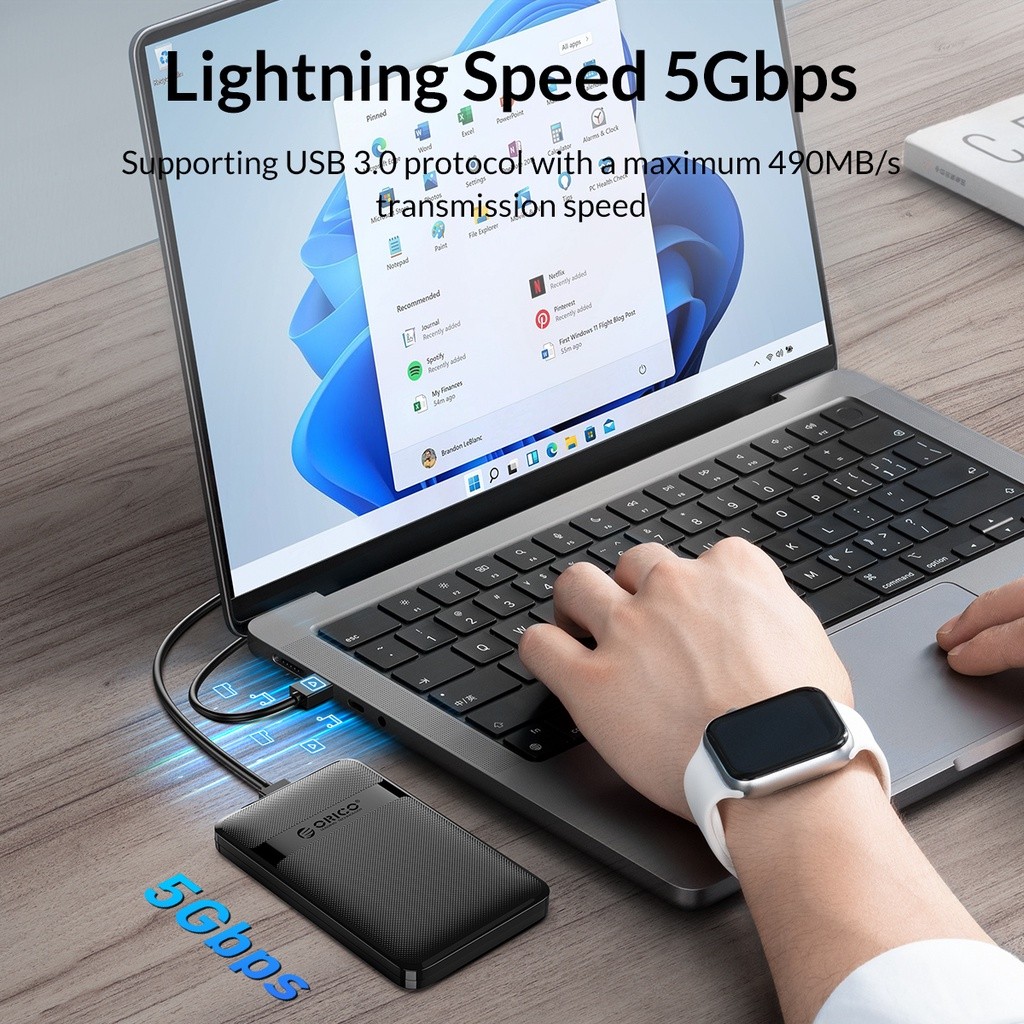 Hộp đựng ổ cứng ORICO 2577U3-V1 góc nhìn 4