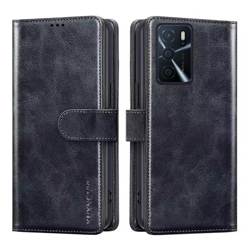 Ốp điện thoại dạng ví cho OPPO A16 A16S A54S A74 A56 A54 A55 A93 5G 4G có ngăn đựng thẻ Đế da lật từ tính Bảo vệ Vỏ chống sốc