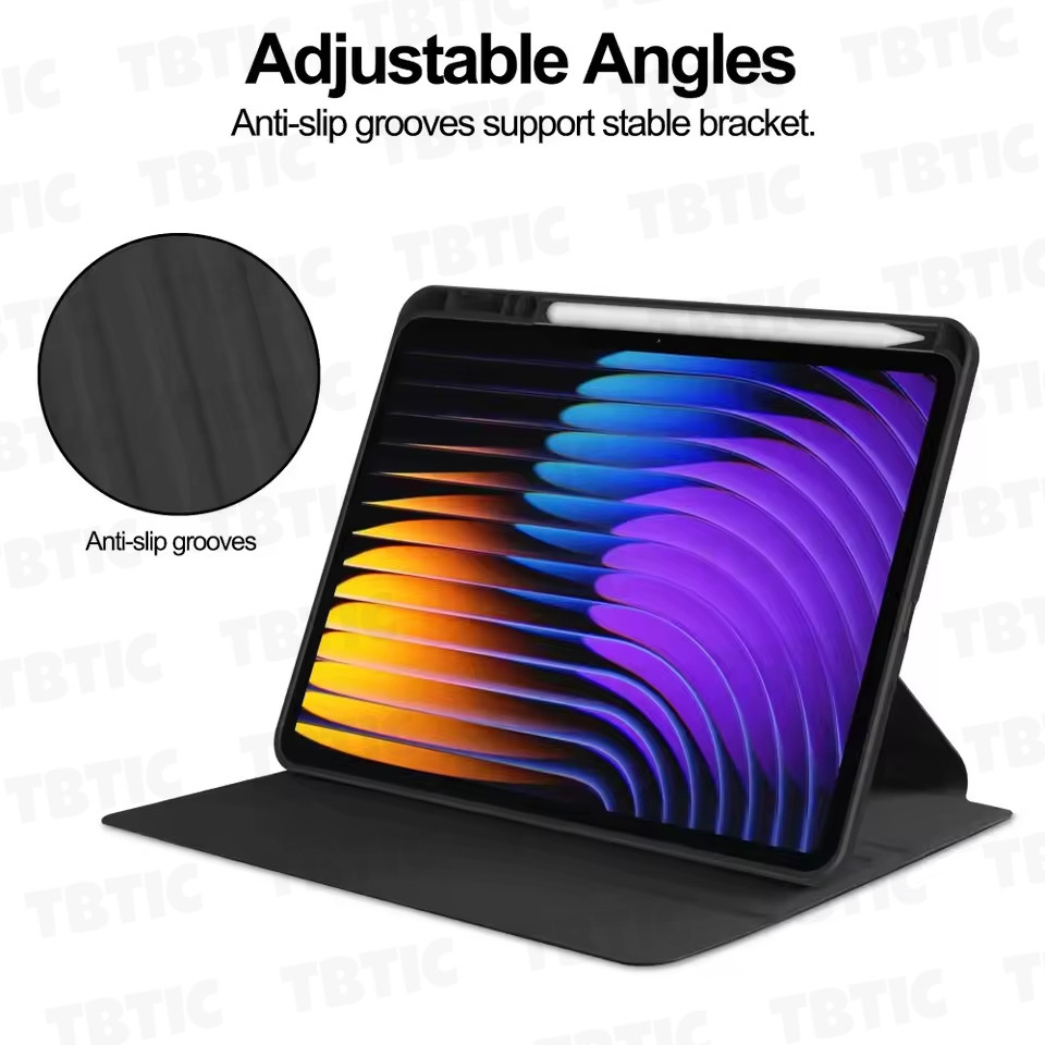 Mô tả Tbtic Cho Xiaomi Pad 7 6 5 Pro Ốp Lưng 11.2 11 Inch 2024 Có Khe Đựng Bút Chì 360° Xoay - 9
