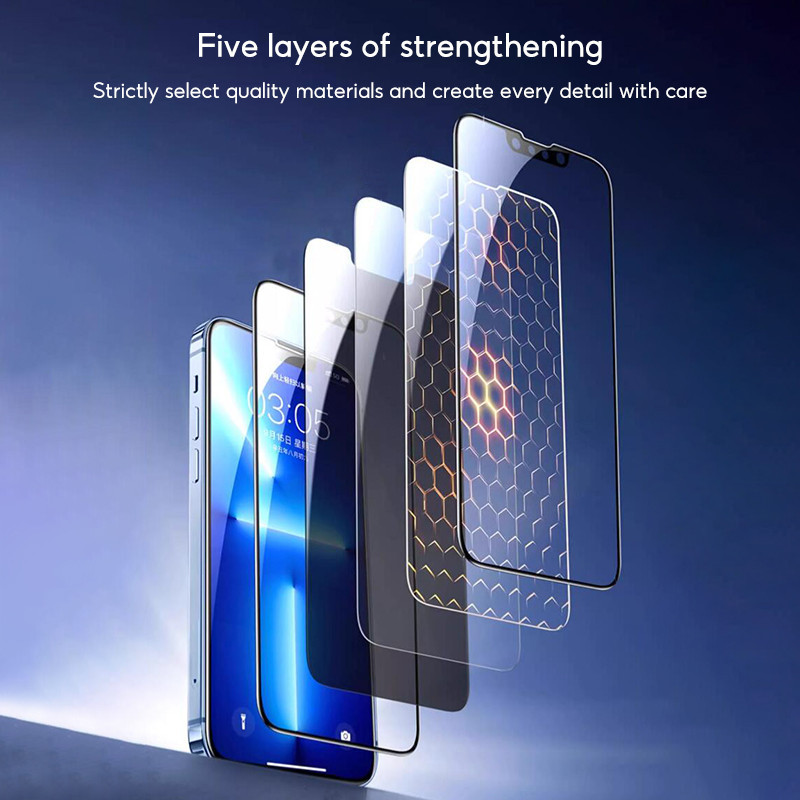 Mô tả Tbtic Cho iPhone Bảo Vệ Màn Hình Kính Cường Lực 16 15 14 13 12 11 Pro Max Plus XR X Xs Privacy 360 Tự Động Căn Chỉnh Dễ Dàng Lắp Đặt Bảo Vệ Toàn Diện - 7