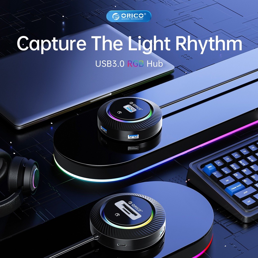 Orico USB 3.0 HUB có cổng sạc cho máy tính xách tay Đầu đọc thẻ TF / SD ...