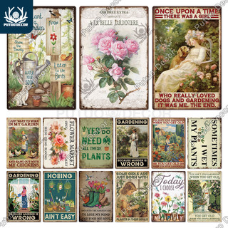 Putuo Trang Trí Làm Vườn Vintage Poster Kim Loại Mảng Bám Tín Hiệu Treo Tường Nghệ Thuật Trang Trí Cho Gia Đình Phòng Khách Sân Vườn Phòng Ngủ Ngoài Trời