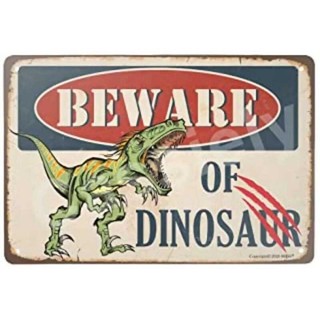 Nguy hiểm - Khu vực khủng long Jurassic Keep Out Park Rex Vintage Kim loại Tín hiệu Retro Thiếc Plate Sign Wall Art Decor 20 * 30cm