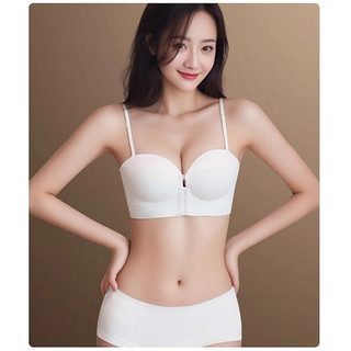 Hàng Đôi Khóa Trước Quần Lót Nhỏ Ngực Đẩy Lên Dày Bọt Biển Nữ Áo Ngực Liền Mạch Mềm Không Dây Đồ Lót