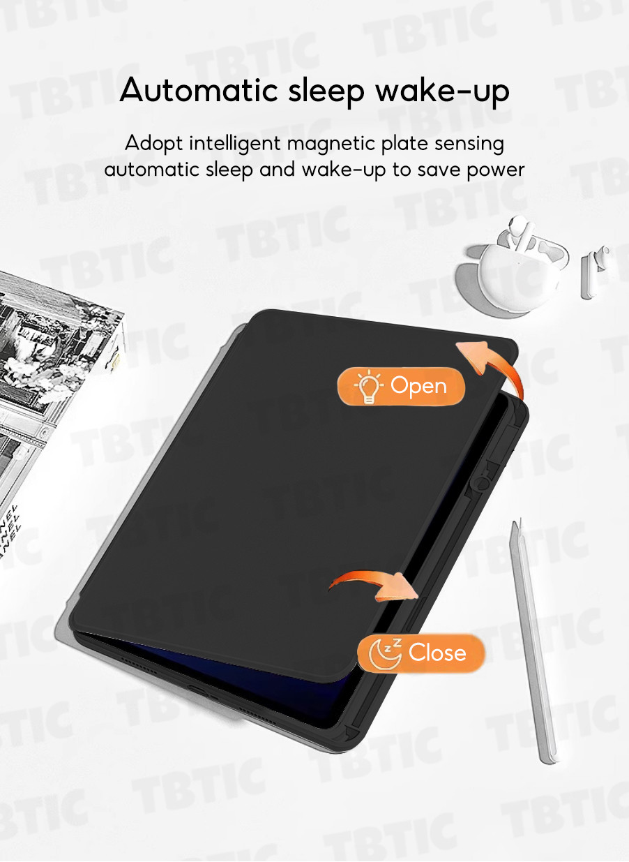 Mô tả Tbtic Cho Xiaomi Pad 7 6 5 Pro Ốp Lưng 11.2 11 Inch 2024 Có Khe Đựng Bút Chì 360° Xoay - 2