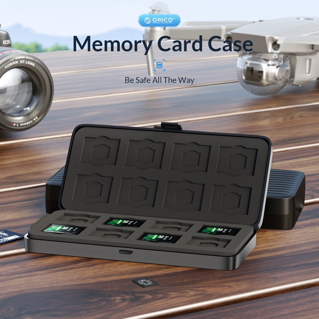 Mô tả Hộp đựng thẻ Micro SD ORICO 16 khe Bảo vệ hộp đựng thẻ nhớ cho Bộ sắp xếp thẻ chống sốc SD / CF / Micro SD / SSD (MSCD) - 2
