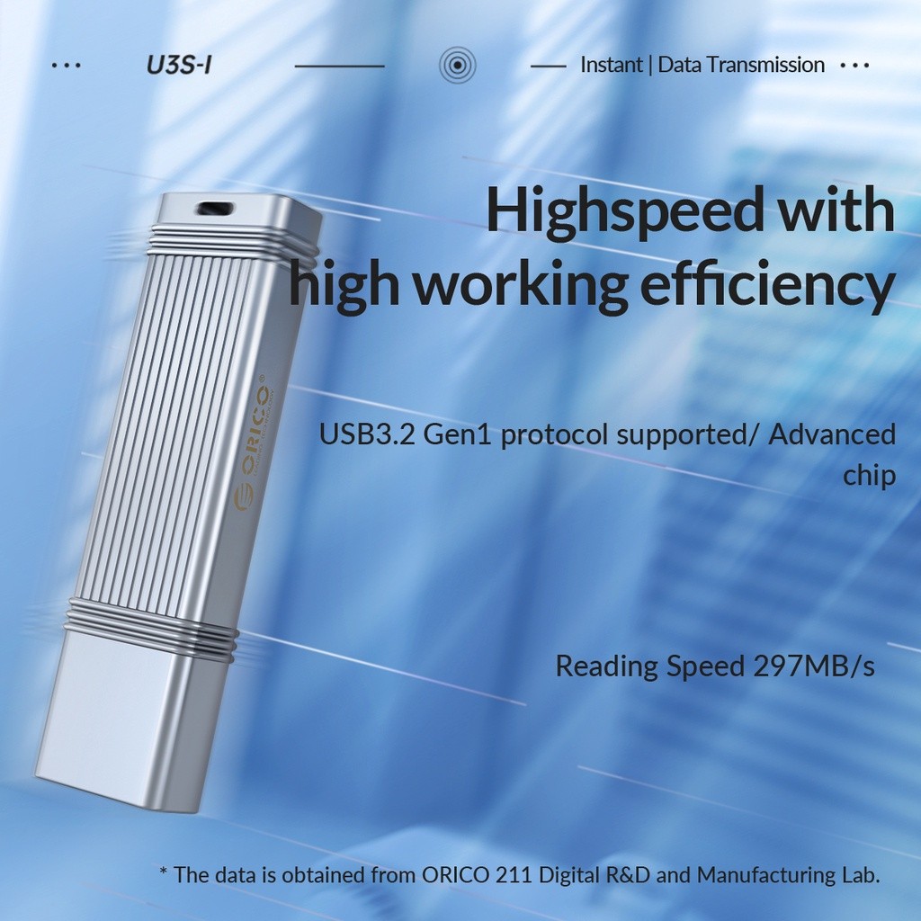 Mô tả Ổ đĩa USB ORICO 32GB 64GB 128GB 256GB Bộ lưu trữ điện Loại C Ổ đĩa bút lên đến 260MB / giây Thẻ nhớ USB chống nước bằng kim loại Hỗ trợ Windows Linux MacOS iPadOS (U3S-I) - 2
