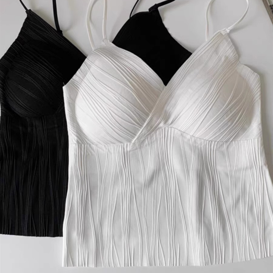 Mặc Bên Ngoài Một Mảnh Áo Ngực Dây Đeo Ngực Miếng Lót Sling Top Nữ Slim Fit Áo Lót Thoải Mái Mềm Mại Không Dây Quần Lót Nữ Bralette