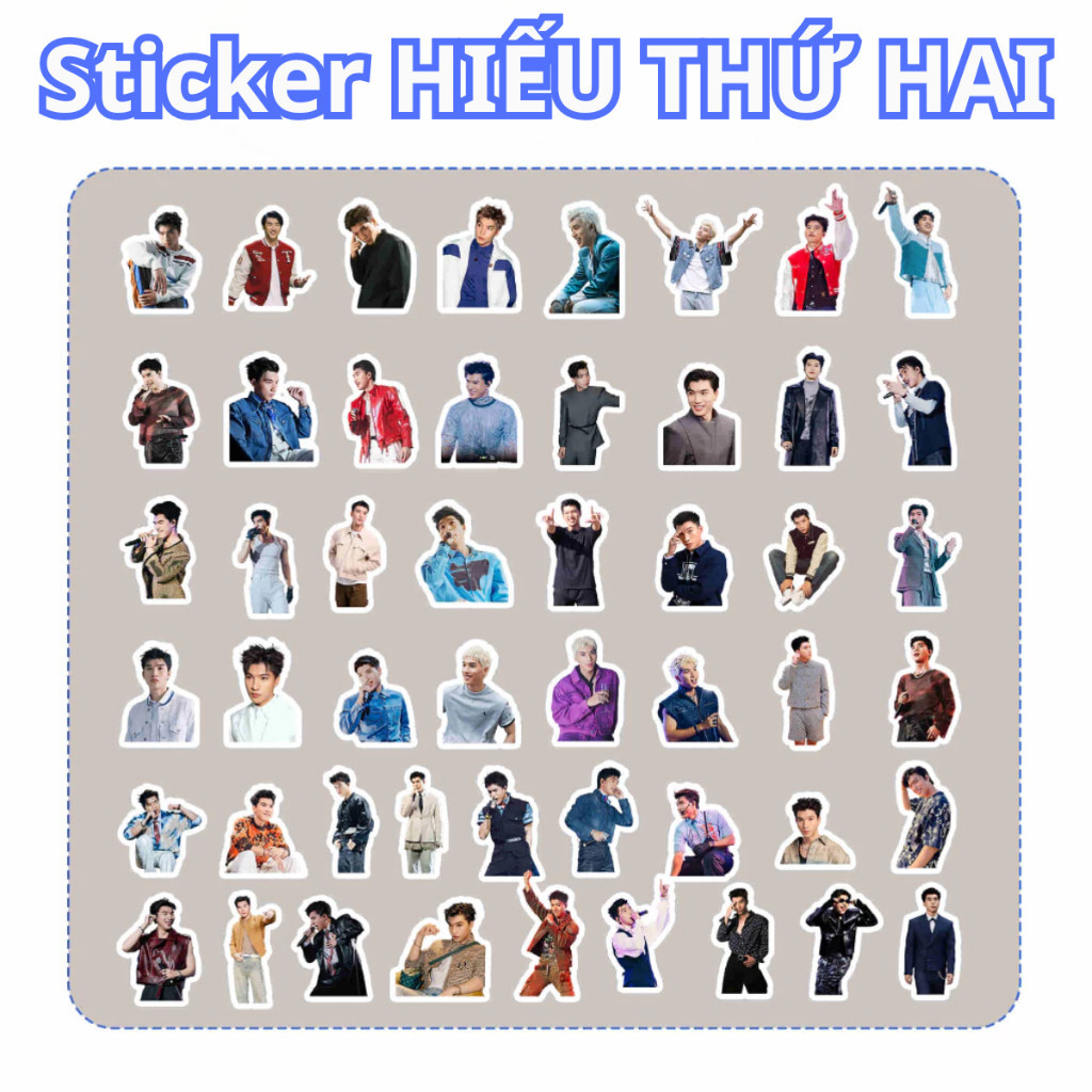 Set 50 Sticker Anh Trai Say Hi + Túi Hologram (Quang Hùng, Hiếu Thứ Hai ...