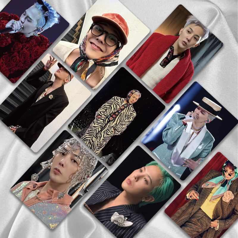 LINXX 50 Chiếc BIGBANG Nhóm G-Dragon Lomo Thẻ K-pop HD Chụp Ảnh Bộ Sưu Tập 3 inch Mini Holographic Laser Thẻ Quạt Hàng Hóa Bộ Quà Tặng