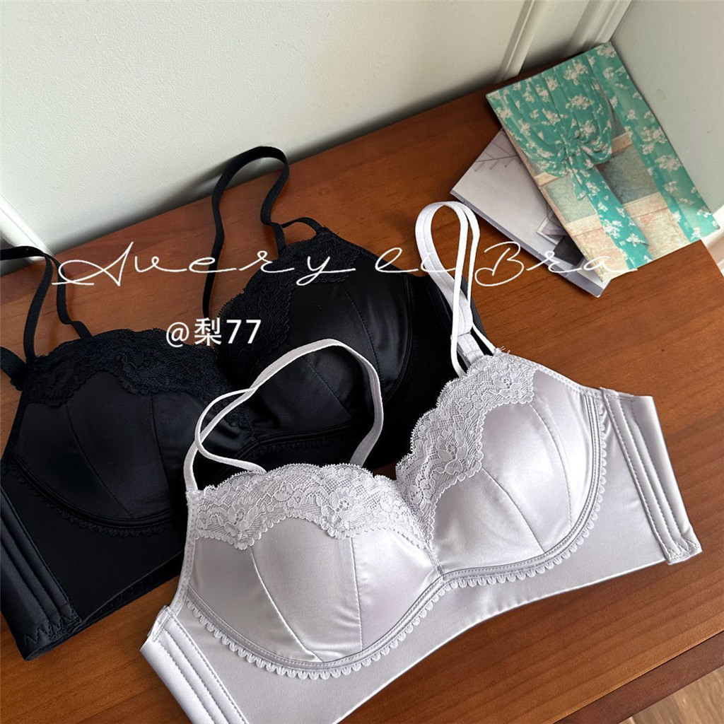 Đồ lót Satin ngọc trai kiểu Pháp dành cho nữ tập hợp ngực nhỏ để lộ ngực to