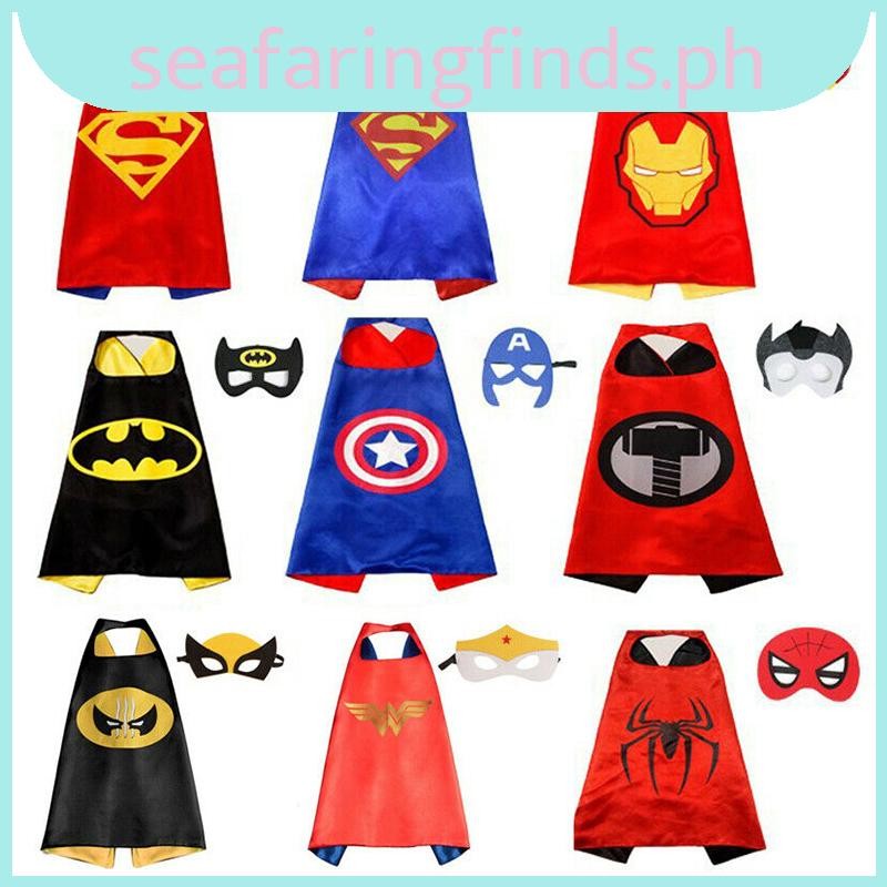 Áo choàng siêu anh hùng dành cho người lớn Áo choàng trẻ em Mặt nạ Trang phục tiệc Halloween Trang phục trang phục