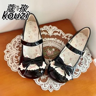 Meow Móng Vuốt Đảng Mèo Con Nướng Nguyên Bản Gothic Nhỏ Thấp Gót Mèo Vuốt Nơ Dễ Thương Ngọt Ngào Nữ Giày