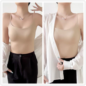 Liền Mạch Gợi Cảm Cô Gái Nhỏ sling Áo Ngực Mềm Mại Mỏng Đệm Mùa Hè Đồ Lót Nữ Không Dây