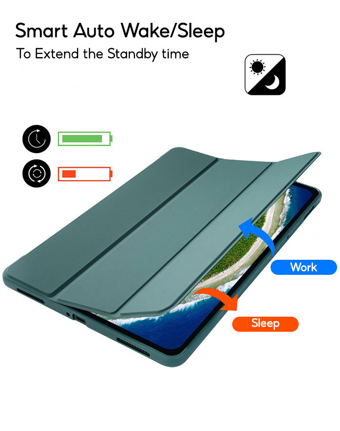 Mô tả Tbtic Cho Xiaomi Pad 7 6 5 Pro Ốp Lưng Không Bút Chì Có Khe Cắm 2024 11.2 11 Inch Tự Động Đánh Thức - 1