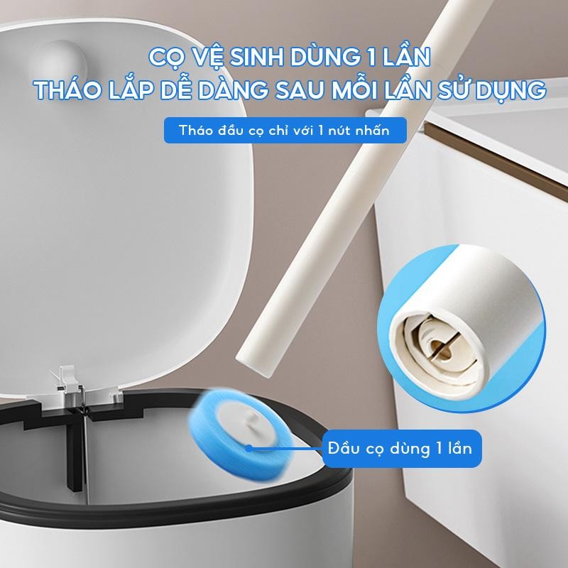 Mô tả Bộ cọ vệ sinh toilet TD03 dùng 1 lần Zolele  (Kèm Miếng Dán Tường) - Chính  Hãng - 4