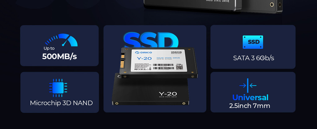 Mô tả Orico S500 SSD 2.5 SATA3.0 120GB 128GB 240GB 256GB Ổ cứng thể rắn (ORICO-S500) - 4