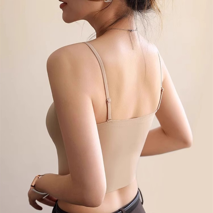 Liền Mạch Gợi Cảm Cô Gái Nhỏ sling Áo Ngực Mềm Mại Mỏng Đệm Mùa Hè Đồ Lót Nữ Không Dây