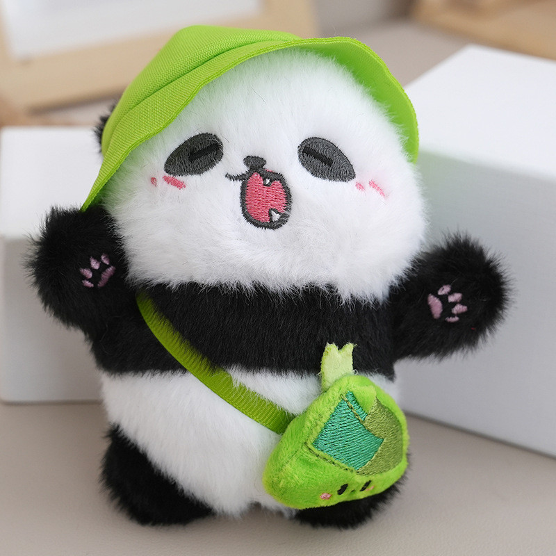 Móc khóa gấu trúc Kawaii sang trọng quyến rũ Đồ chơi dễ thương mềm mại cho túi xách Phụ kiện và