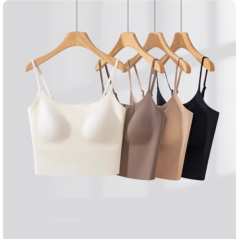 Liền Mạch Gợi Cảm Cô Gái Nhỏ sling Áo Ngực Mềm Mại Mỏng Đệm Mùa Hè Đồ Lót Nữ Không Dây