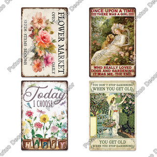 Putuo Trang Trí Làm Vườn Vintage Poster Kim Loại Mảng Bám Tín Hiệu Treo Tường Nghệ Thuật Trang Trí Cho Gia Đình Phòng Khách Sân Vườn Phòng Ngủ Ngoài Trời