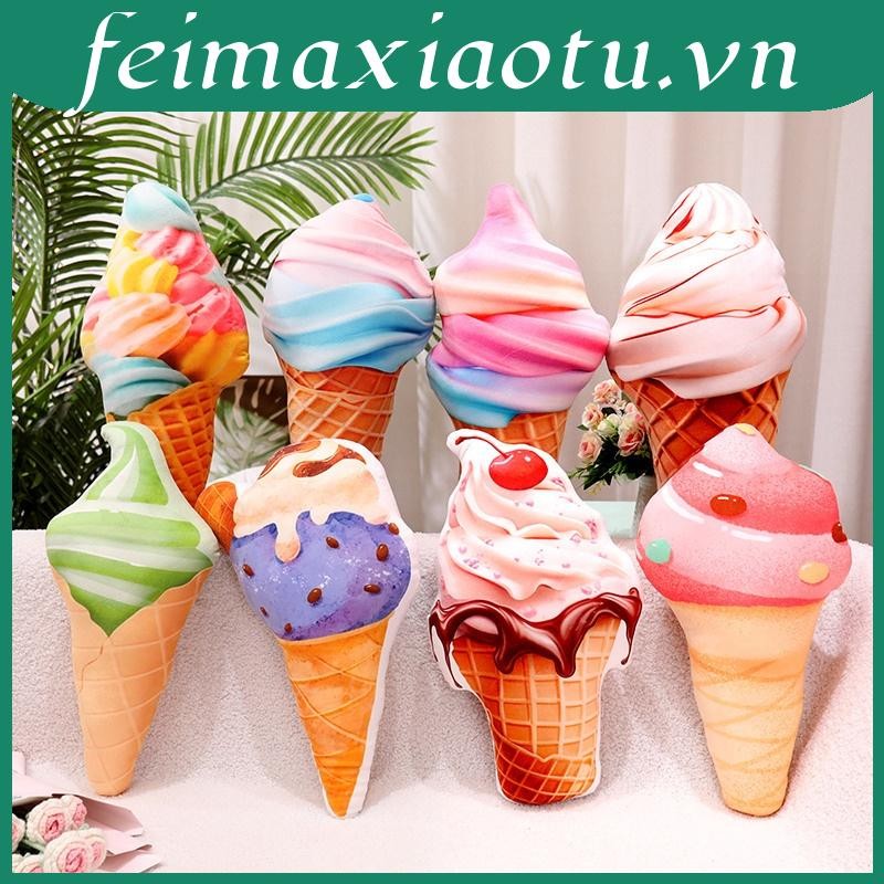 Đồ chơi nhồi bông Hình Kem Ốc Quế 60cm Trang Trí Nhà Cửa
