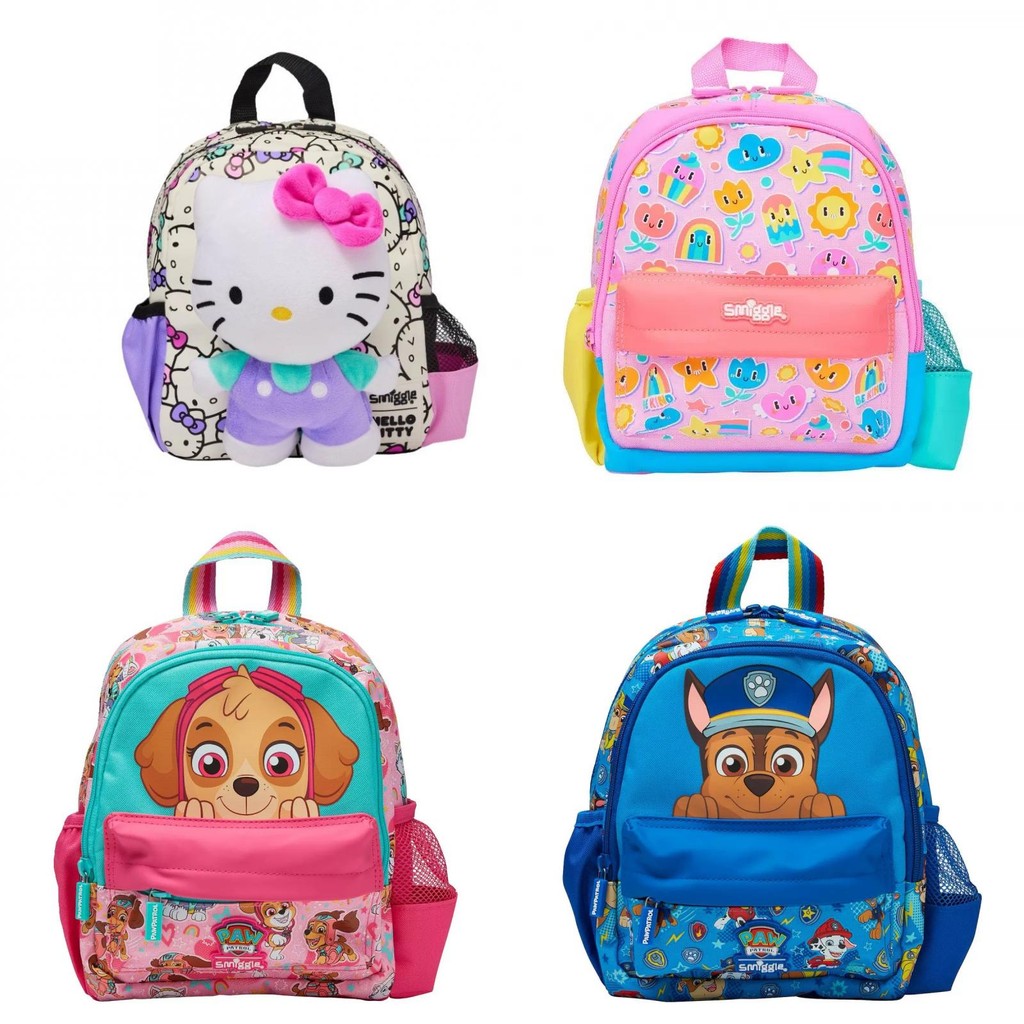 Ba lô Smiggle cho trẻ em đi học với chủ đề động vật và thiết kế vải Canvas nhẹ