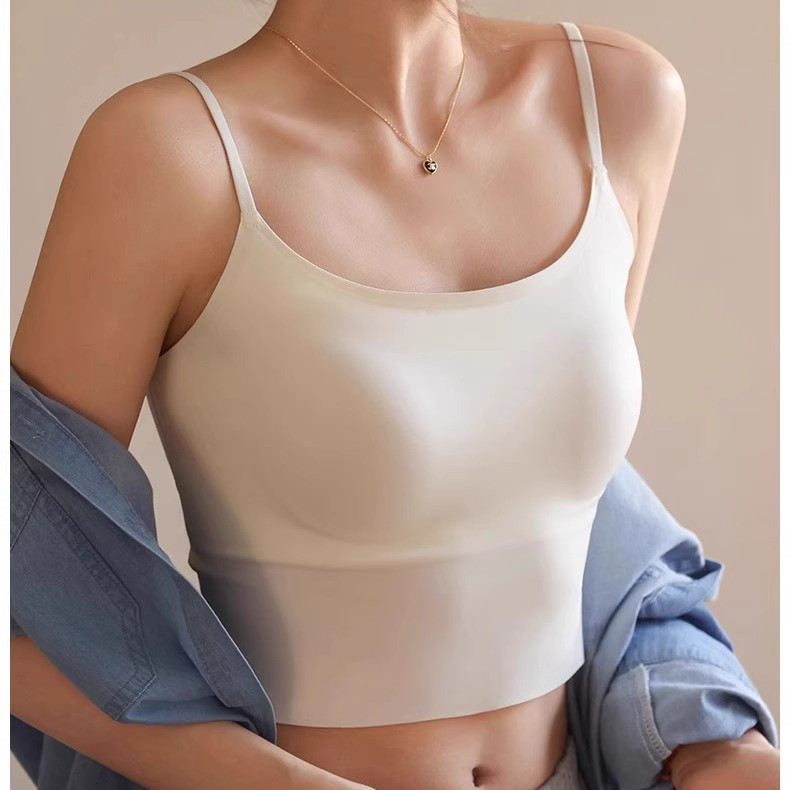 Liền Mạch Gợi Cảm Cô Gái Nhỏ sling Áo Ngực Mềm Mại Mỏng Đệm Mùa Hè Đồ Lót Nữ Không Dây