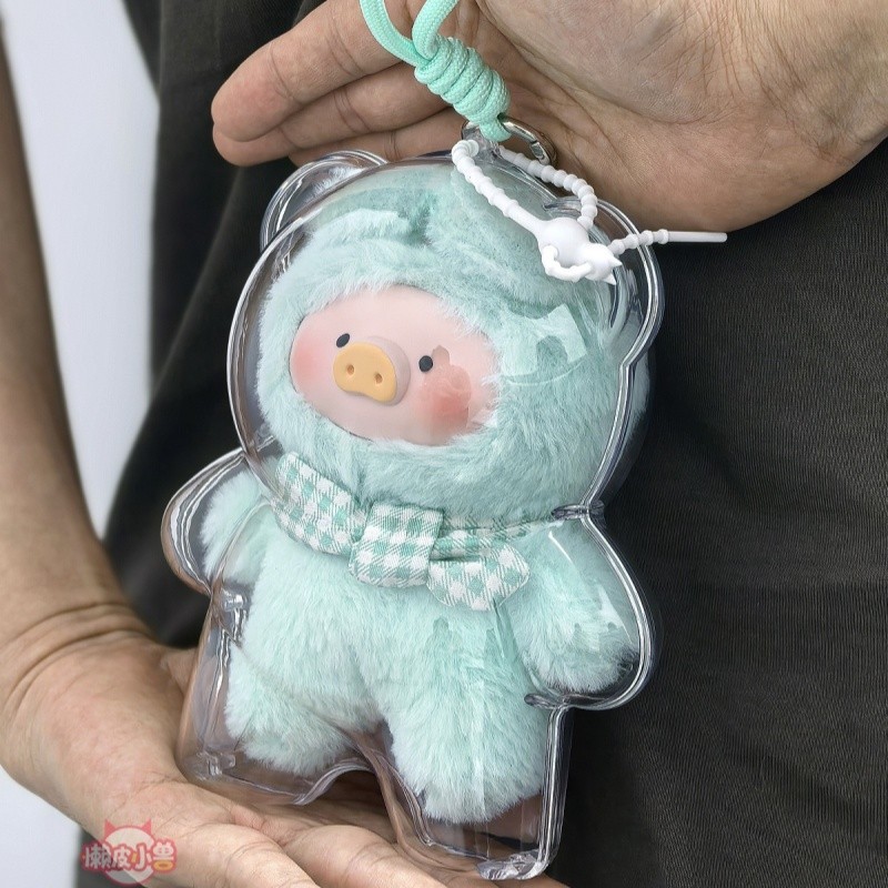 [Sẵn sàng] Hộp đựng búp bê LuLu Pig Macaron Series Vỏ bảo vệ trong suốt 17cm Chống bụi HD Hộp lưu trữ trong suốt Túi mặt dây chuyền hình Vinyl
