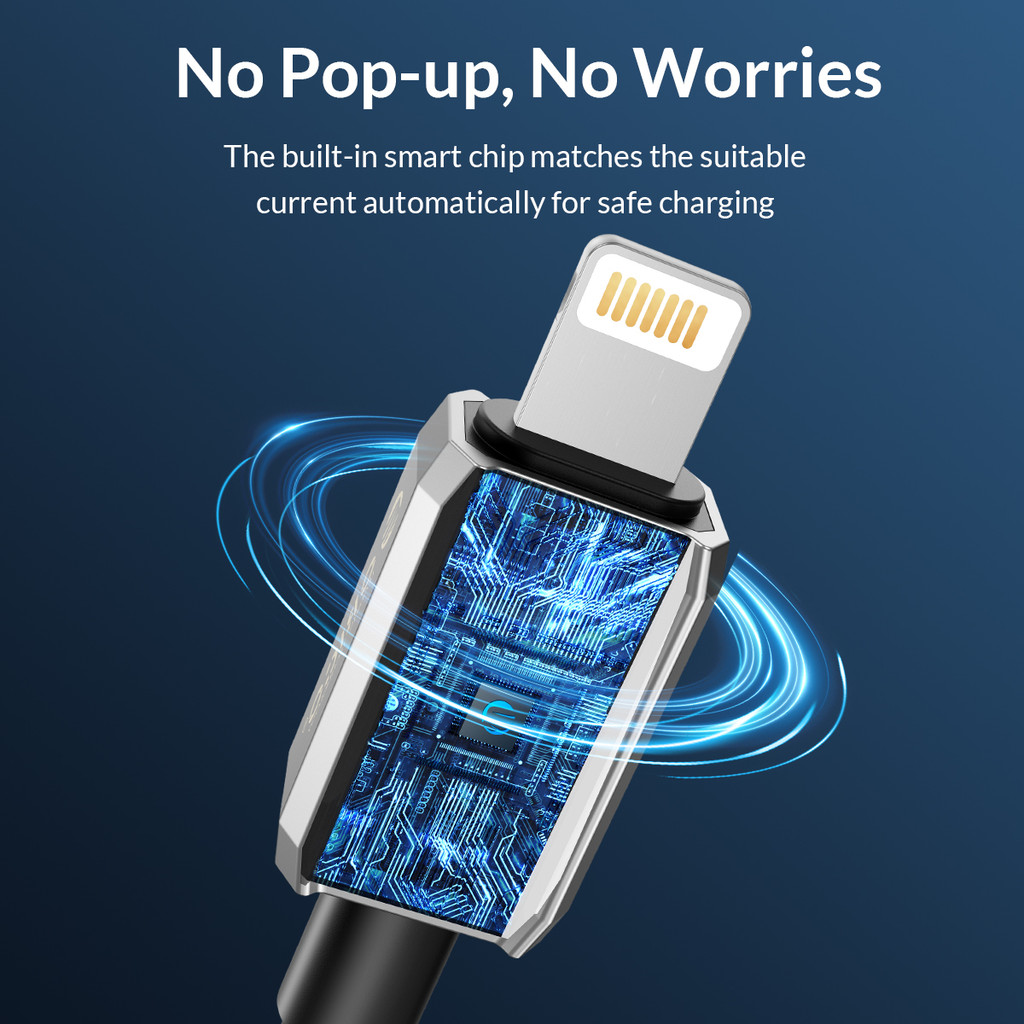 Mô tả Cáp sạc Lightning ORICO USB A sang Lightning PD60W Sạc cho iPhone 14 pro iPhone 7 8 iPhone X (GQZ12) - 6