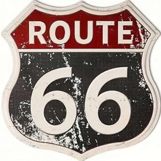 Vintage Route 66 America Tín Hiệu Kim Loại Lá Chắn Mảng Bám Cho Nhà Để Xe Người Hang Thanh Nhà Tường Nghệ Thuật Trang Trí