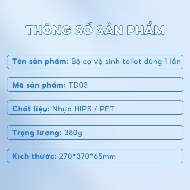Mô tả Bộ cọ vệ sinh toilet TD03 dùng 1 lần Zolele  (Kèm Miếng Dán Tường) - Chính  Hãng - 9