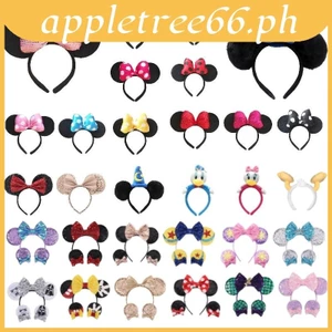 Unisex Handmade Hoạt Hình Minnie Mickey Tai Đầu Lấp Lánh Động Vật Thỏ Tóc Cho Người Lớn Và Trẻ Em