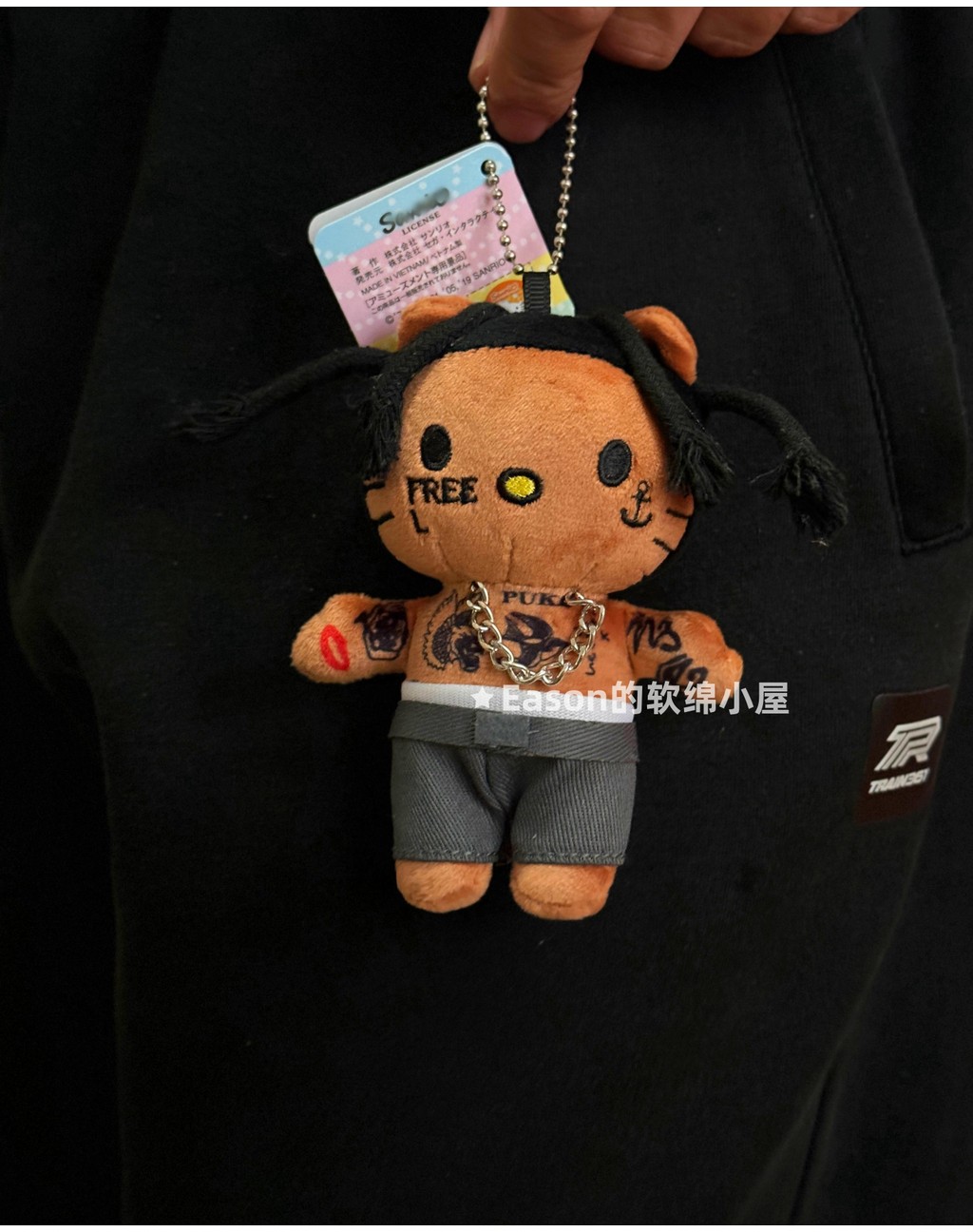 Phong Cách Mới Da Đen rapper Rap helloKitty Túi Mặt Dây Chuyền Bẩn Bím ...