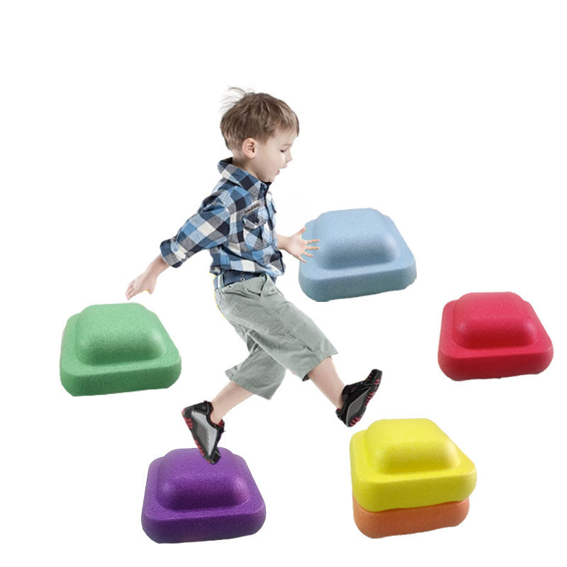 Đá Sông Cầu Vồng Thiết Bị Huấn Luyện Cảm Giác Cân Bằng Huấn Luyện Trẻ Em Giáo Dục Sớm Bước Đá Đồ Chơi