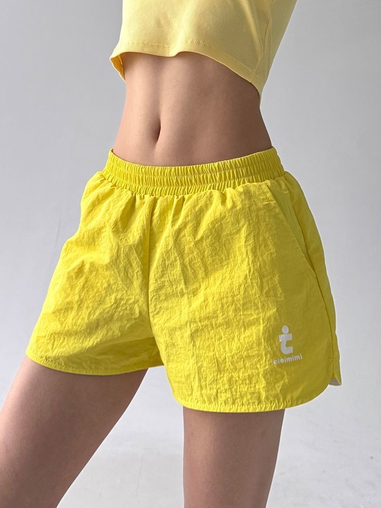 Lan ~ Mùa Hè Phong Cách Mới Của Mỹ Hot Girl Coast Quần Short Thể Thao Nữ Dopamine Rời Thường Ngày Ôm Hơn Nhìn Nhanh Khô Quần Nóng