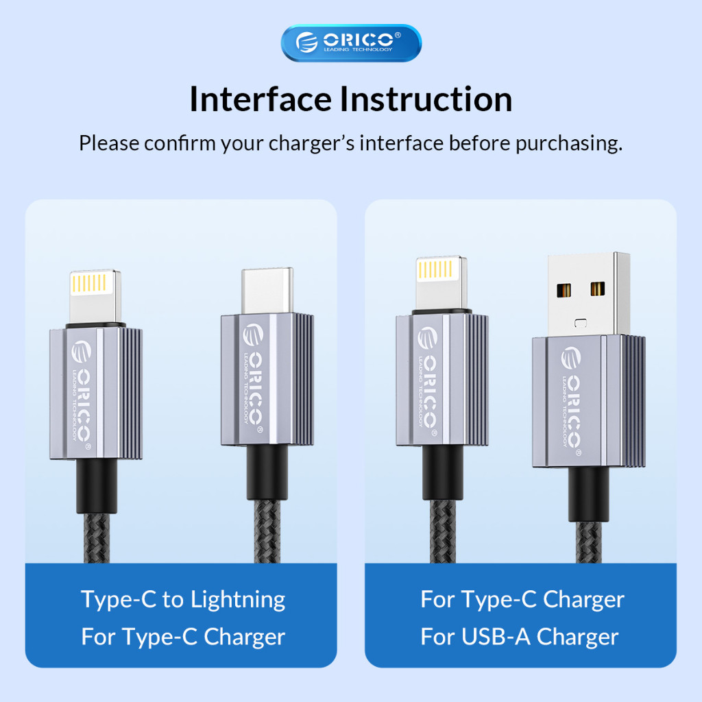 Mô tả Orico PD 29W USB C Sang Lightning PD Cáp Sạc Nhanh Đồng Bộ Truyền Dữ Liệu USB C Loại C TypeC iPhone 14 Apple - 2