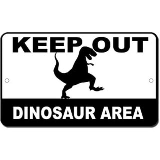 Nguy hiểm - Khu vực khủng long Jurassic Keep Out Park Rex Vintage Kim loại Tín hiệu Retro Thiếc Plate Sign Wall Art Decor 20 * 30cm